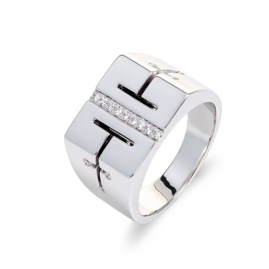 Colección Wolf Men RIngs & Surf, Diamante 0.20 Ct, Sellos