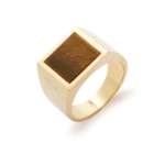 Colección Wolf Men Rings & Surf, Diamante 0.06 Ct, Ojo De Tigre, Sellos