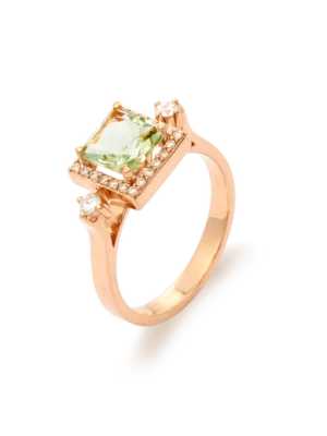 Colección Sunset, Diamante 0.23 Ct, Prasiolita, Diseñador