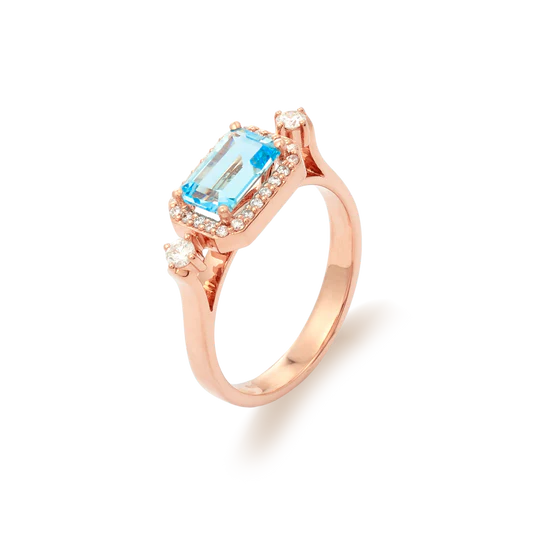 Colección Sunset, Diamante 0.22 Ct, Topacio, Diseñador