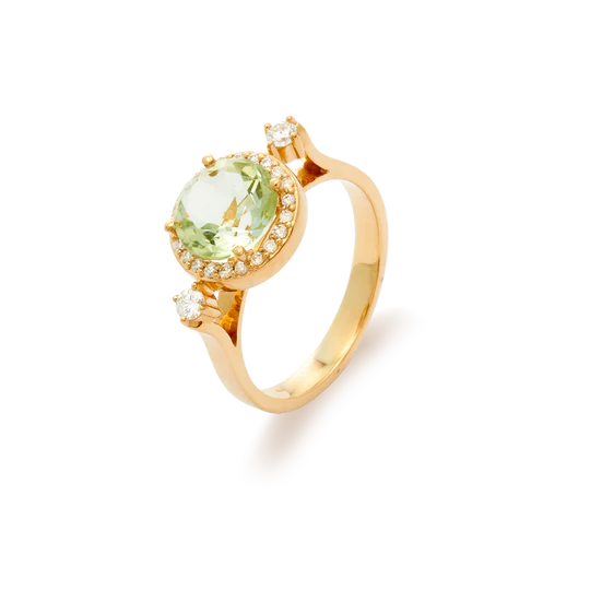 Colección Sunset, Diamante 0.22 Ct, Prasiolita, Diseñador