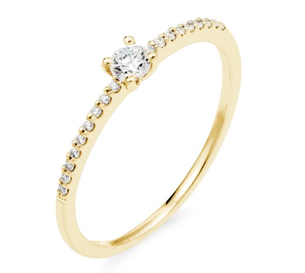 Colección Classic, Diamante 0.06 ct y diamante 0.15 ct, solitario