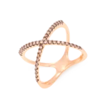 Colección Leaves And Crossed, Diamante Brown 0.37 Ct, Cruces