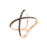 Colección Leaves And Crossed, Diamante Negro 0.37 Ct, Cruces