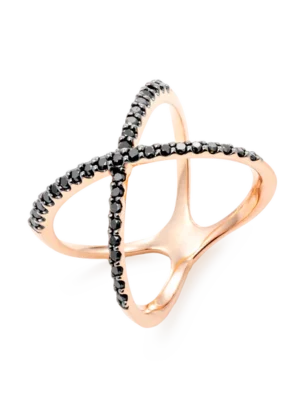 Colección Leaves And Crossed, Diamante Negro 0.37 Ct, Cruces