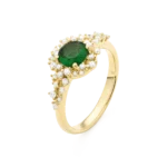 Colección Princess, Diamante 0.27 Ct, Esmeralda, Botón